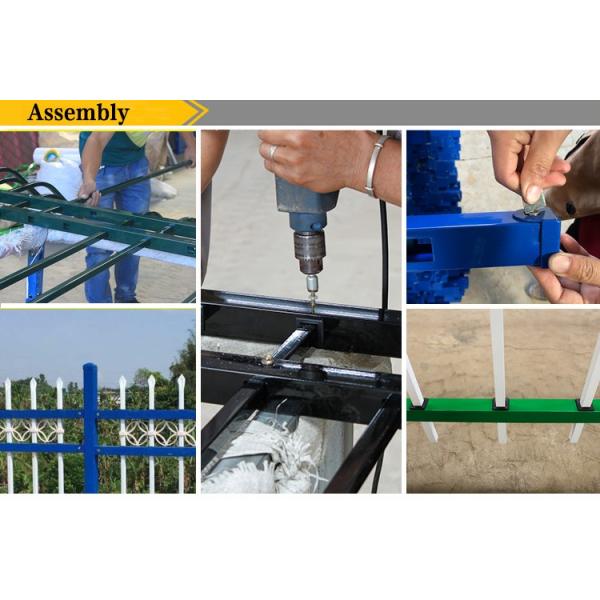 Hercules Fence Panels 45° Mitre 1800mm height 2450mm Steel Picket Fence Interpon coated 80 microns minimum powder