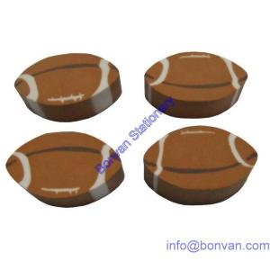 Wholesale extruded rubber eraser, football design eraser in multicolor design from china suppliers