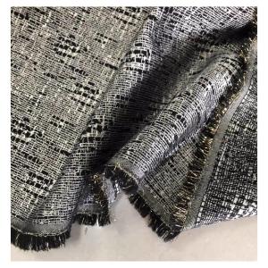 Wholesale 100% Polyester Metallic Jacquard Brocade Fabric in Plaid Style from Ready to Ship from china suppliers