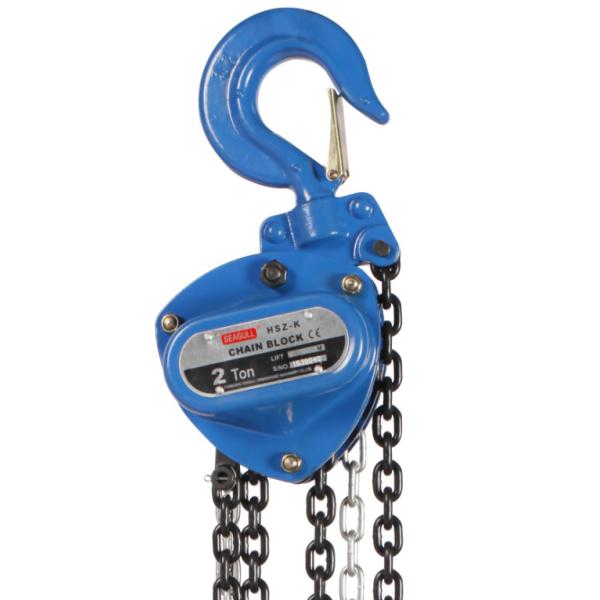 Steel forged 2 t 3 m Manual Trolley Hoist With Automatic Double Pawl Braking System
