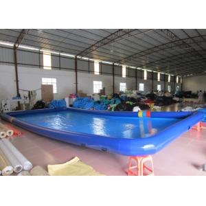 Rectangle Blue Giant Pool Inflatables Strong PVC , Huge Inflatable Pool 10 X 5 X