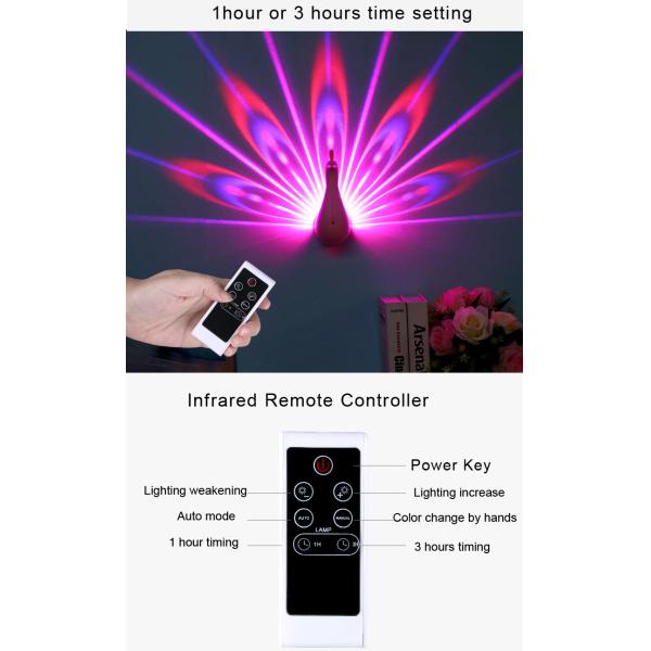 Novelty gifts product Peacock projection lamp, funny and attractive attractive peacock night lamp projector