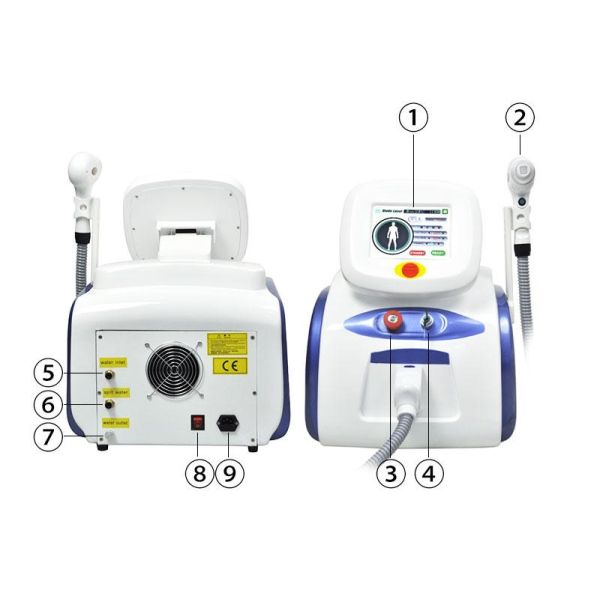 808nm Diode laser painless full-body hair removal machine Portable 3 waves Diode Laser Machine