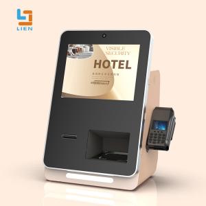 Hotel Self Service Kiosk With POS Terminal Bracket Camera Receipt Printer Card
