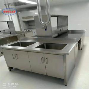 Polished Stainless Steel Lab Bench with Bolt Connection - Silver Finish