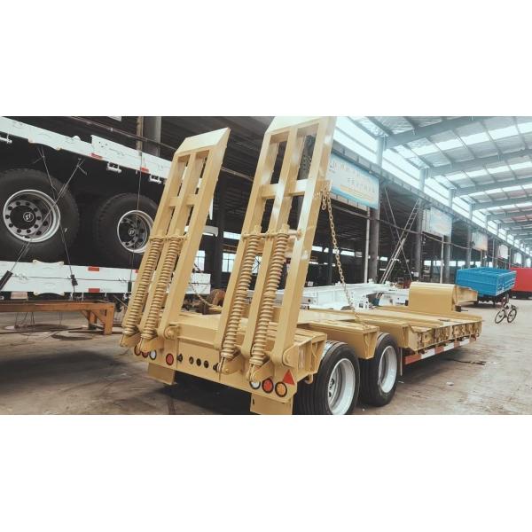 7 Axle Self-dumping Low Bed Semi Trailer for Smooth and Fast Large Equipment