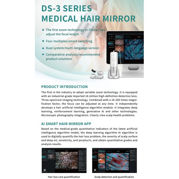 Customizable Scalp Analysis Machine For Dryness And Dandruff Problem