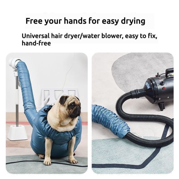 Automatic Dog Drying Bags plastic Pet Drying Bag Blue Blow Quick