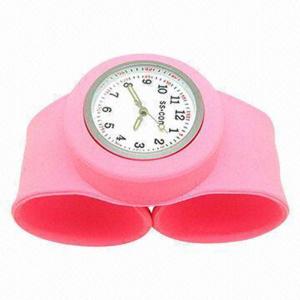 Wholesale silicone papa slap bracelet watch , 100% silicone slapbands watch from china suppliers