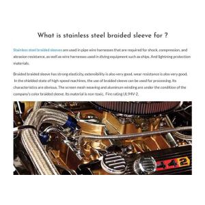 China 1/4 Stainless Steel Braoded Cable Sleeve For Hose on sale