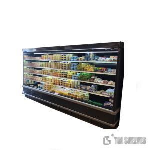 12 Volt Dc Display Freezer For Supermarket , LED lights Open Air Merchandiser