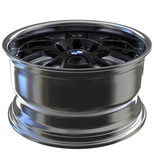 China PCD 5-108 Two Piece Forged Wheels ET10 Matte Black Rims 20 Inch on sale