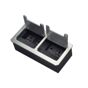 Rectangle Desk Power Outlet Aluminum Brush Convenient Installation