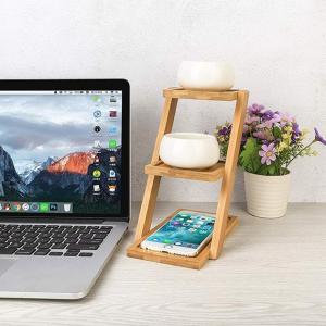 Natural Bamboo Plant Rack Flower Holder Display Shelf 3 Tier