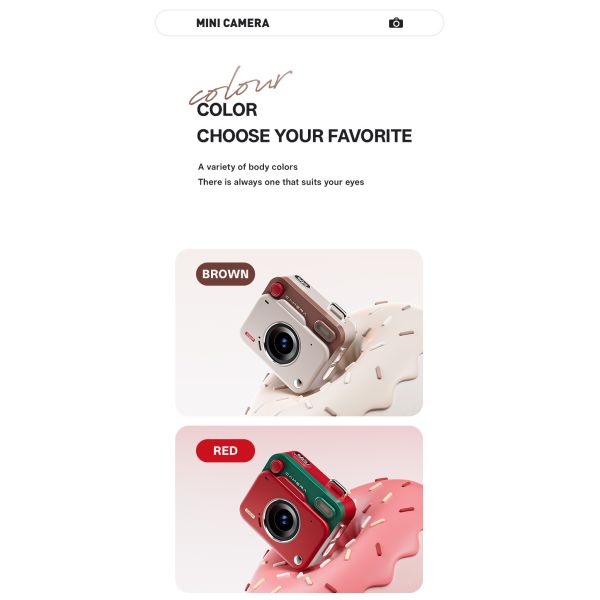 Kids Camera Y6000 Mini Camera 1080P Pocket DVR Support 256 TF SD Card Small Camcorder Pocket HD Video Recorder Mini DV Camera