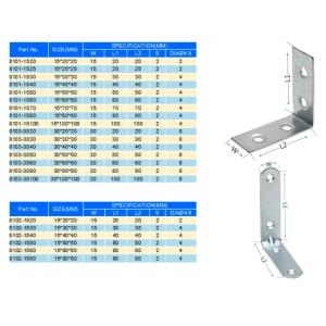 Angle Metal Bracket Shelf Bracket Single Side Bracket Custom Size For Wood