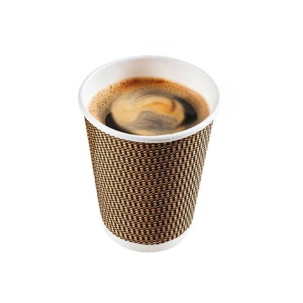 Professional 80mm Diameter Ripple Wall Paper Cups Waterproof With OEM ODM