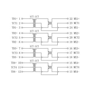 GST5009C LF 1000 BASE-T Magnetics Modules Gigabit Transformer