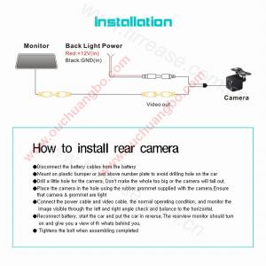 Ouchuangbo back up parking rear universal camera