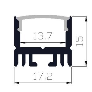 Building LED Strip Light Channel Track aluminum Suspended Profile Surface
