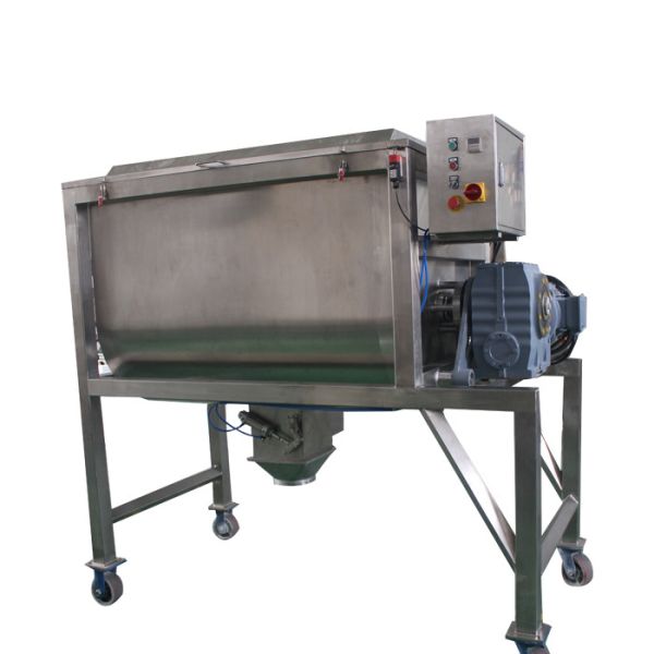 Salt / Sugar Industrial Ribbon Blender For Mixing Powders , Fast Spiral Ribbon