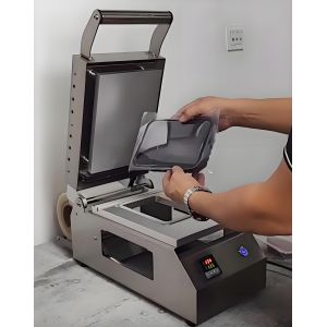 Compact Design 304 Stainless Steel Electrically Heated Manual Tray Sealing