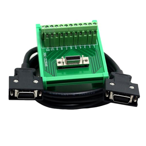 Quality SCSI 20 Pin MR-J2CN1 Servo Connectors Terminal Blocks Breakout Board Adapter for sale