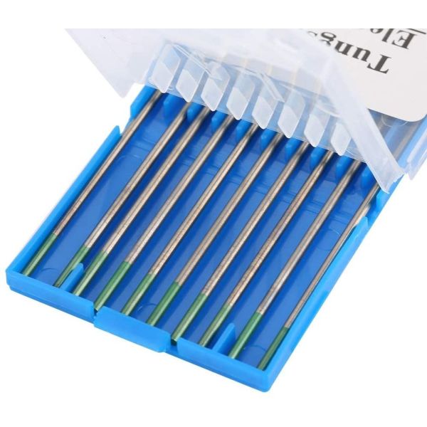 175mm 1.6mm Pure Lanthanated Green Tungsten Tig Welding Electrode 10pcs Package