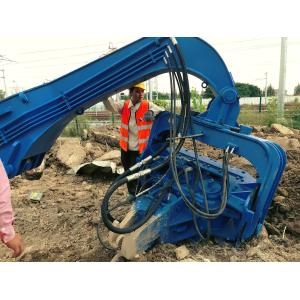 Boat Type 15m Excavator Mounted Pile Driver 40T With Vibro Hammer