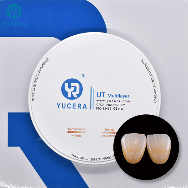 Quality 98 Translucent CAD Dental Zirconia Blocks Multi Layer Milling Zirconium for sale