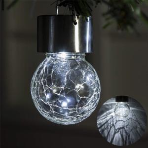 6cm Solar Powered LED Ground Lights 5W Colour Changing Crackle Ball