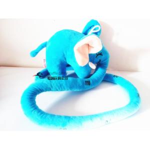 Plush Blue 120cm Elephant Toy Stuffed Soft Surface Easily Hang Small Eye Cool