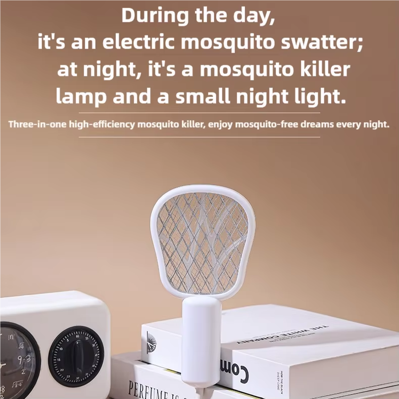 JZ 3 in 1 USB Type Portable Mosquito Lamp with Night Light and High Voltage