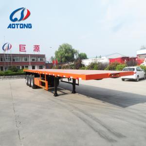 3 Axle 40FT Flatbed Semi Trailer with 2''/3.5'' Bolt Type Kin Pin and 12R22.5