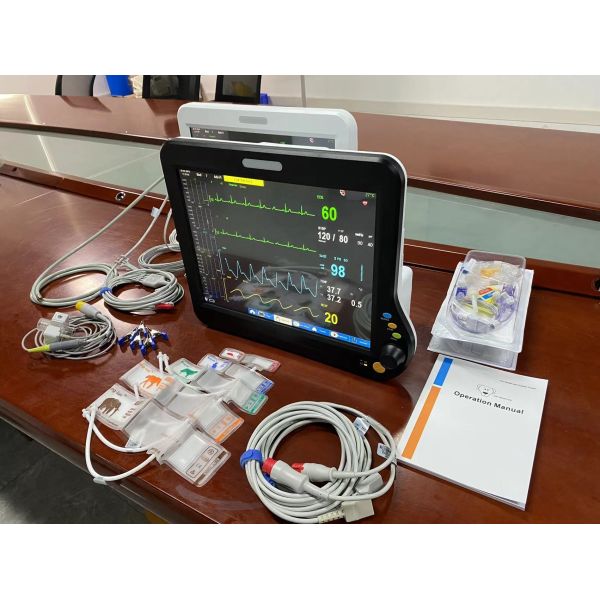 Multilingual Veterinary Multiparameter Monitor 15 Inch With EtCO2 CMS Touch