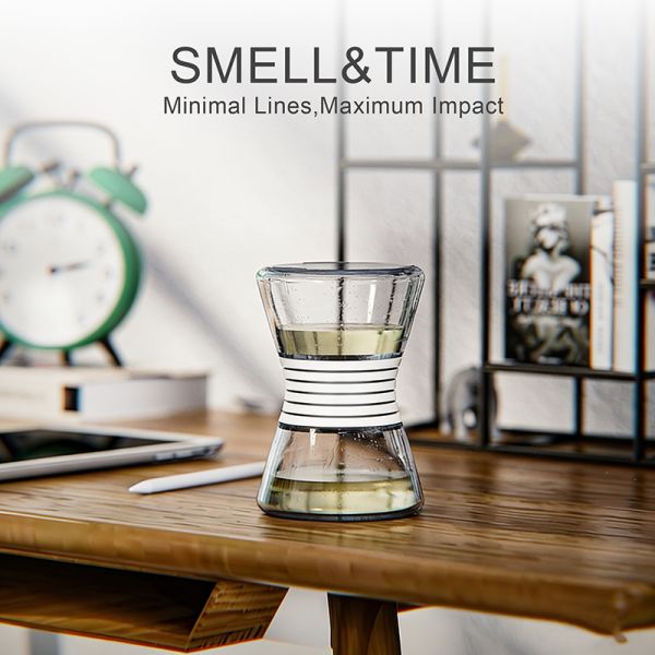 White Glass Office Aroma Diffuser Hourglass Office Essential Oil Diffusers