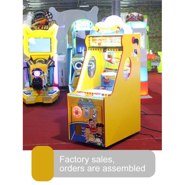 Happy Baby 2 Wooden Cabinet Kids Shooting Ball Game Machine For One Person