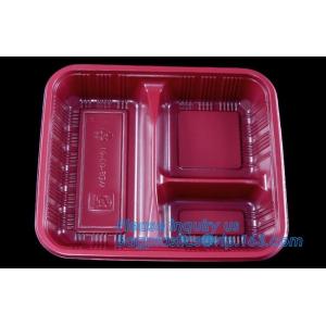 China bpa free stackable take away leakproof black 2 compartment plastic microwave meal prep containers food bento box for kid on sale