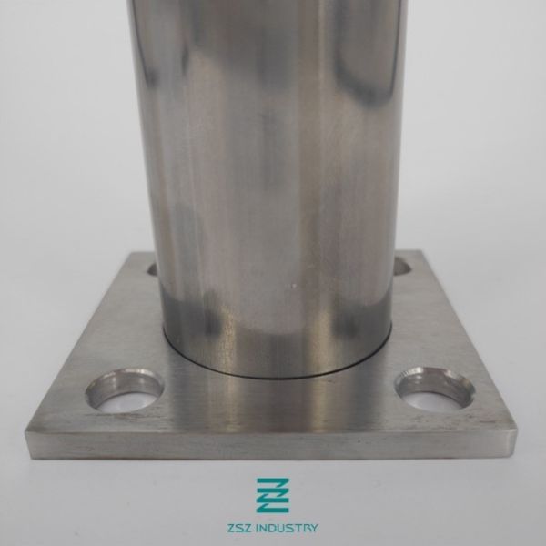 Home Decoration Square Railing Post Base , Stainless Steel Handrail Post Bas