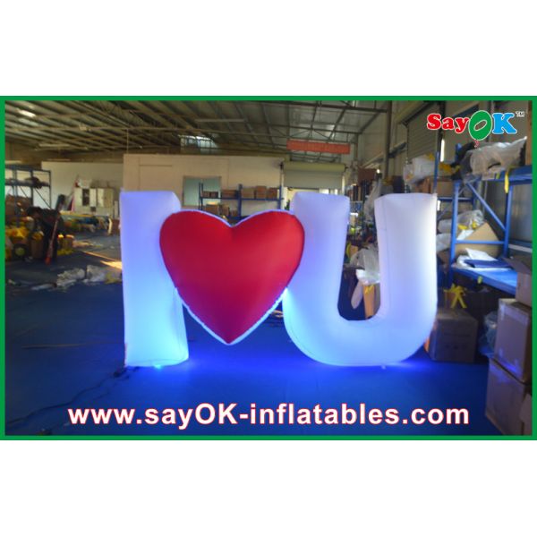 White Attractive Inflatable Lighting Decoration Funny For Event