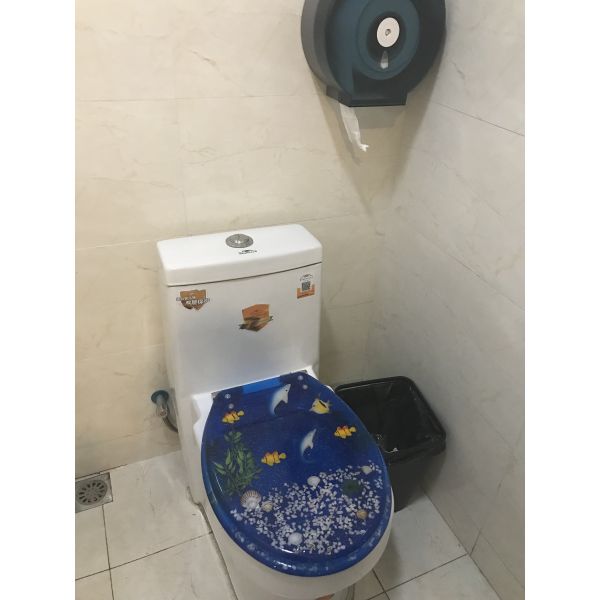 sea star shell toilet seat,poly resin decorated seat cover,color box,zinc alloy hinge