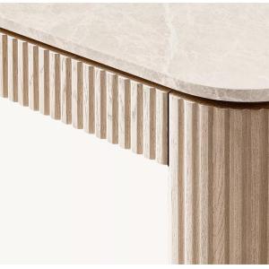 Modern Bedroom Walnut Console Table With Roller Shutter Door Cabinet