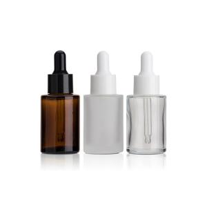 Frosted Clear Amber Serum Glass Essential Oil Bottles 30ml Dropper Bottle