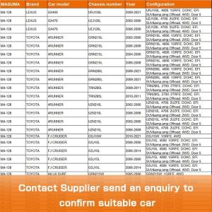 MA-128 MASUMA Auto Parts for LEXUS GX460 URJ150L Control Arm 48720-35060