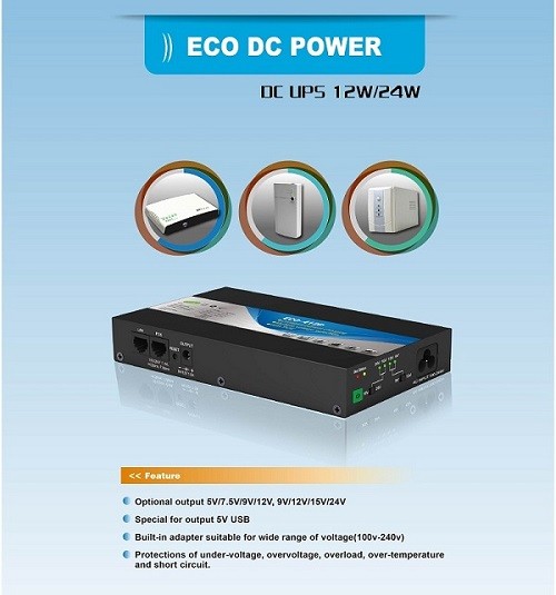 ECO Series Uninterruptible Power Supply 100-240Vac Overload Protection CE