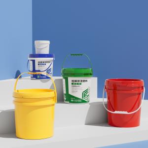 China Personalized 1 Gallon Plastic Buckets PP Plastic Small Silkscreen Printing on sale