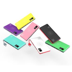Colorful Fashionable QI Wireless Fast Charging Power Bank 10000mAh with LED