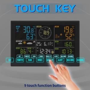 7 IN 1 Solar Powered Weather Station 300x279x393mm Radio Controlled Clock
