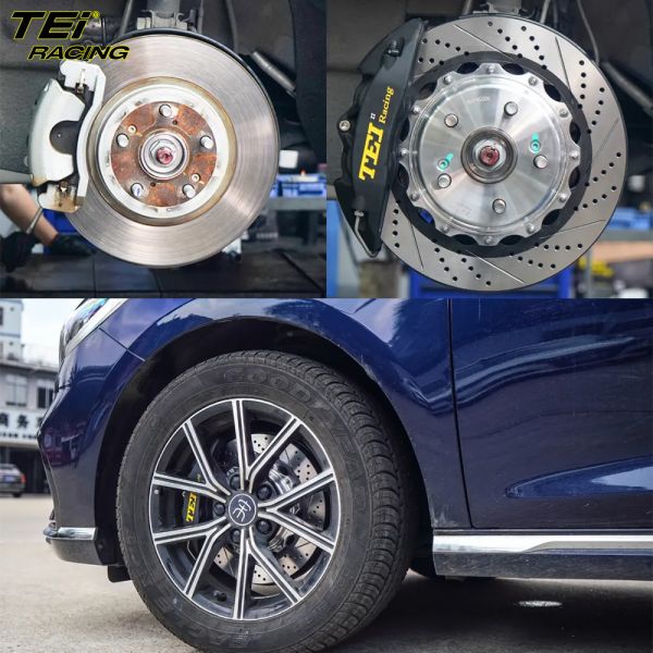 Quality Front Big Brake Kit 4 Piston Caliper with 330x28mm rotor BBK auto brake system For BYD SONG MAX 17 inch car rim for sale