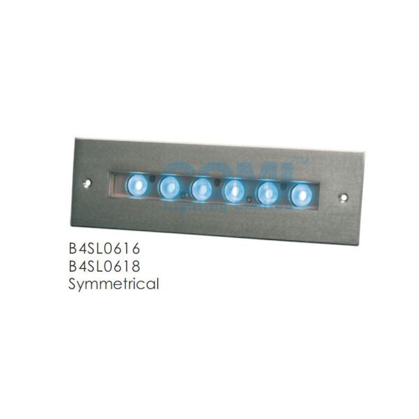 B4SL0616 B4SL0618 Symmetrical or Asymmetrical Wall Recessed Linear LED Fountain